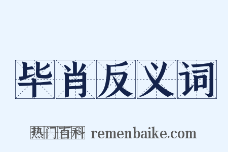 毕肖反义词是什么意思的图片